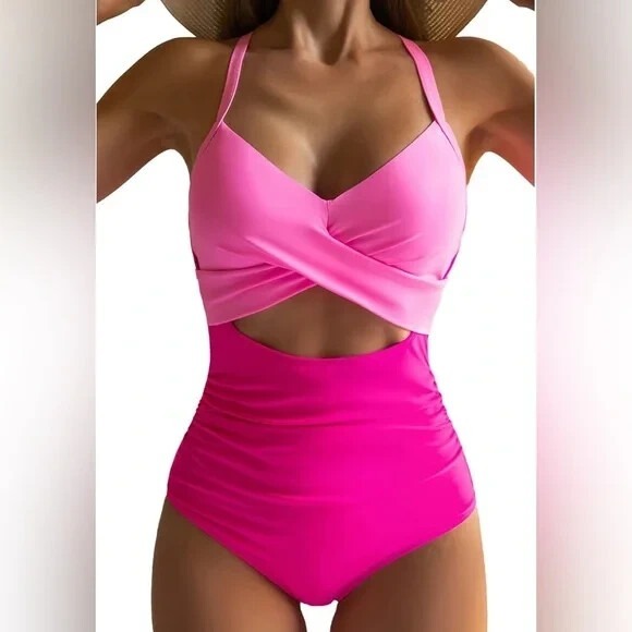 Eomenie Other - Eomenie Women's One‎ Piece Swimsuit Tummy Control Cutout High Waisted Small